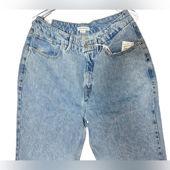 Good American Good 90’s Duster, High-Rise, Crop, Relaxed Fit, 5-Pocket Jeans, 12 - Picture 9 of 13